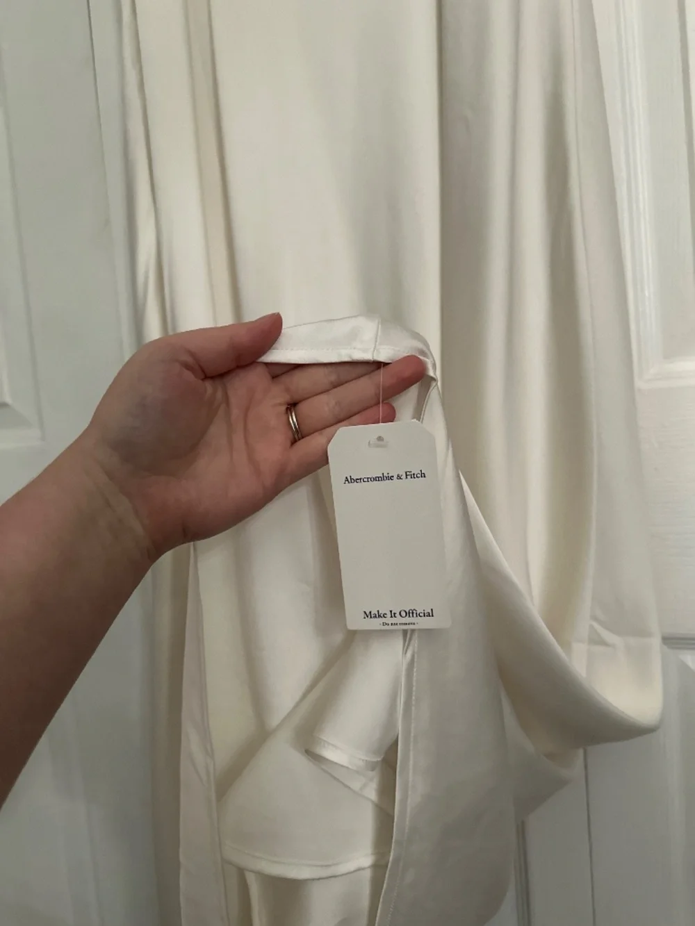 White satin dress